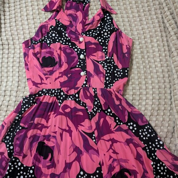 Trashy Diva - Meg Dress in Polka Dot Rose - Sz 14 - Picture 1 of 5